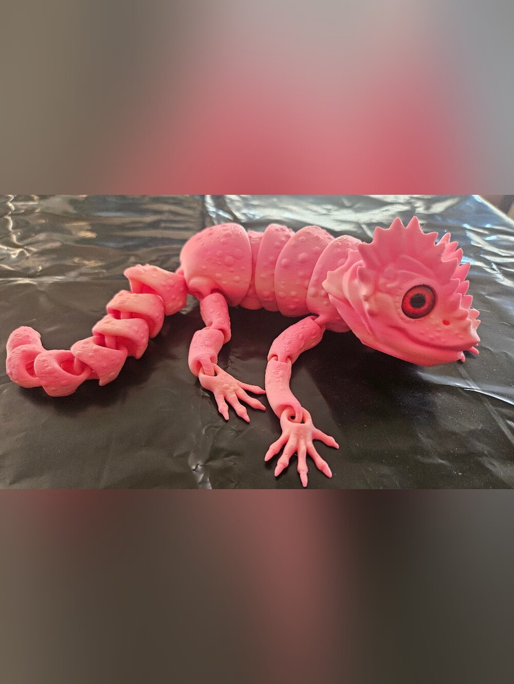 Pink Reptile Articulated - 3D Printed